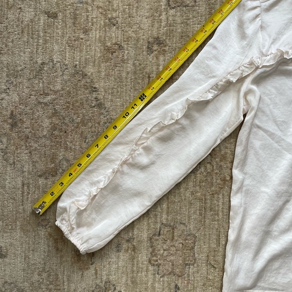 LOFT Cream Ruffle Blouse - Picture 7 of 7
